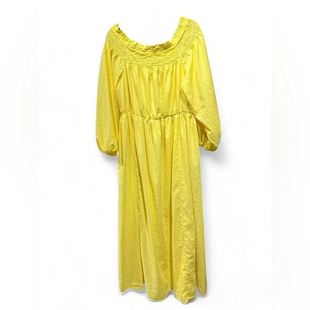 H&M Sunny Yellow Off Shoulder Dress - Picture 2 of 4